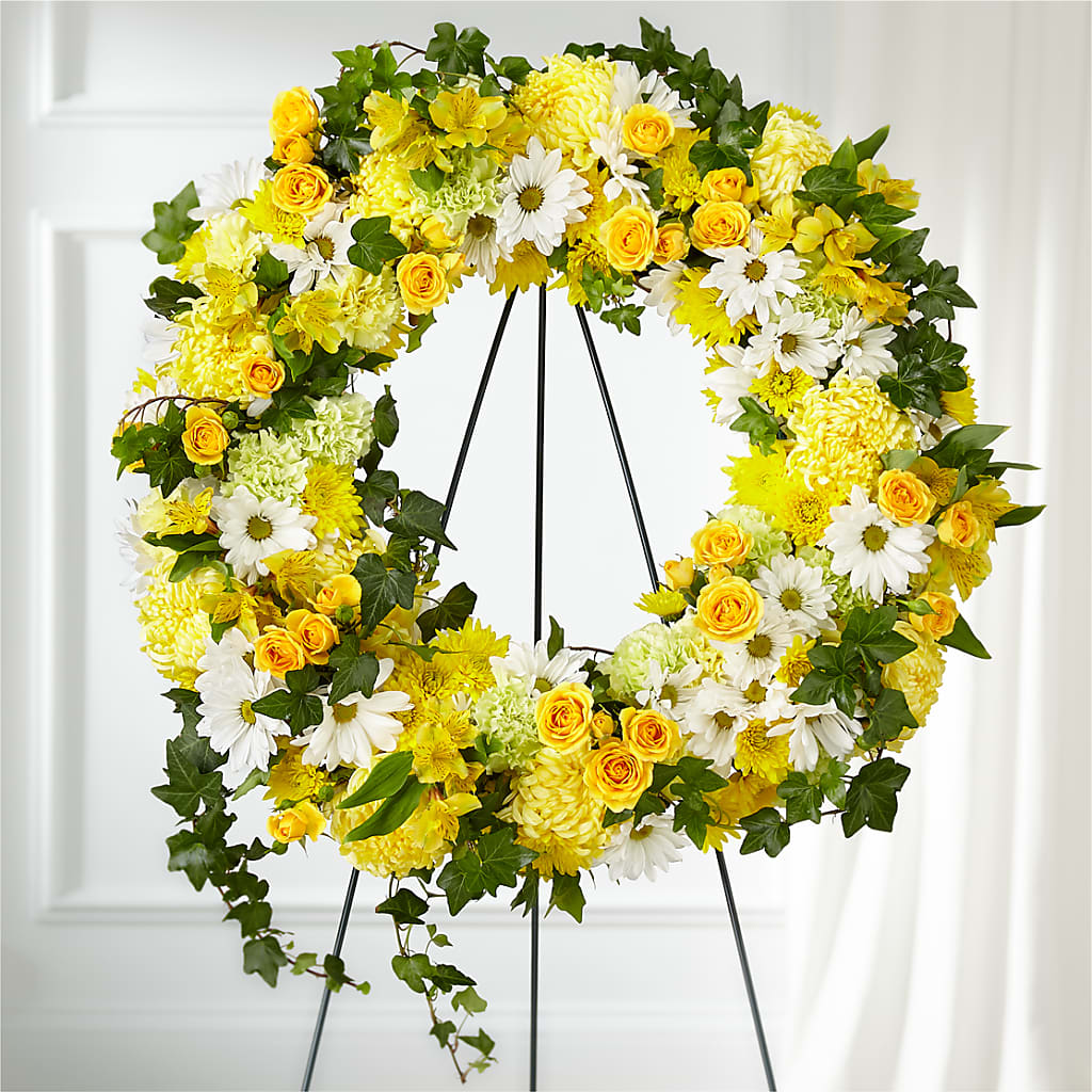 Golden Remembrance Wreath – Occasions Of Love, Huntersville NC