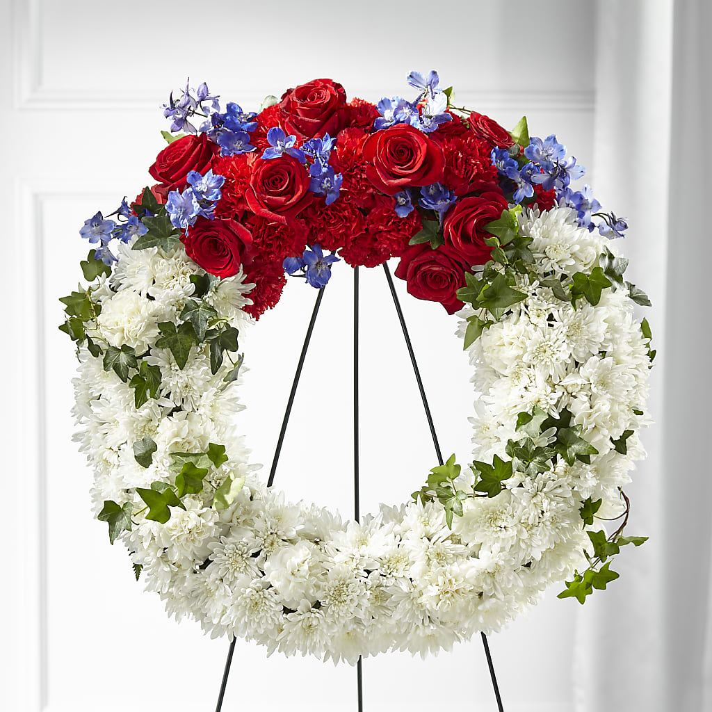 Patriotic Passion Wreath – Occasions Of Love, Huntersville NC