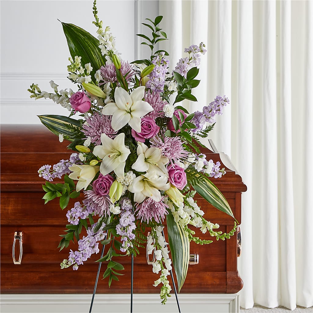 Grateful Hearts Standing Spray – Occasions Of Love, Huntersville NC