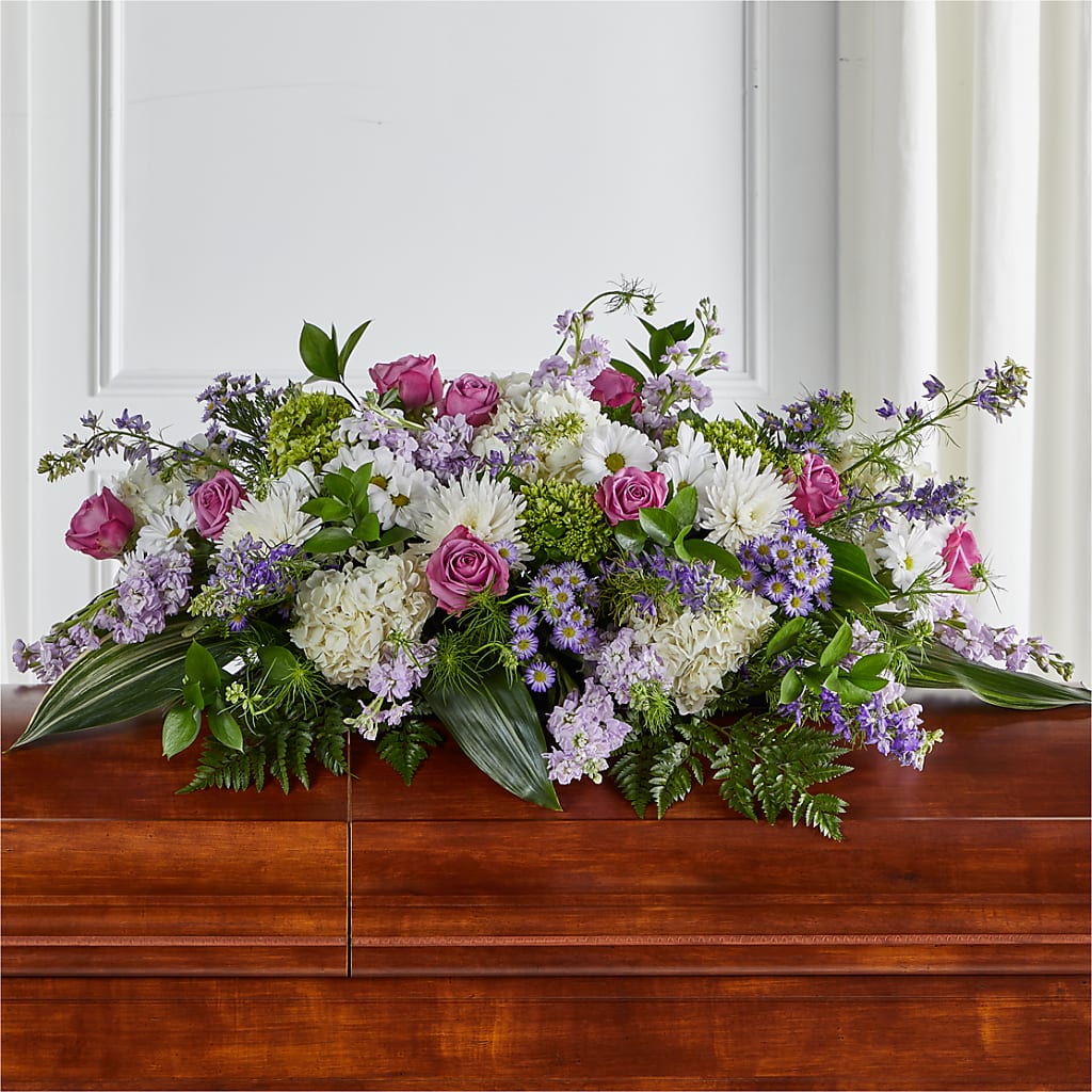 Meadows of Serenity Casket Spray – Occasions Of Love, Huntersville NC