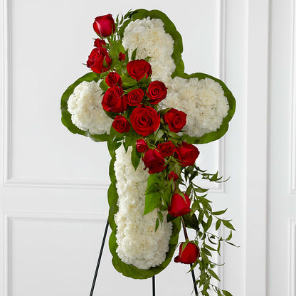Floral Cross Easel –  Occasions Of Love, Huntersville NC