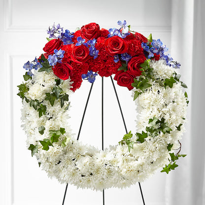 Patriotic Passion Wreath –  Occasions Of Love, Huntersville NC