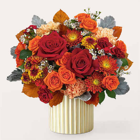 Merlot Bouquet with Ivory Vase –  Occasions Of Love, Huntersville NC